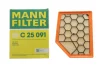 Фільтр повітряний Citroen Jumper/Peugeot Boxer/Opel Movano 2.2 BlueHDi 23- MANN C 25 091 (фото 2)
