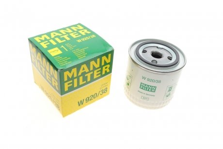 Фільтр масляний -FILTER MANN W 920/38