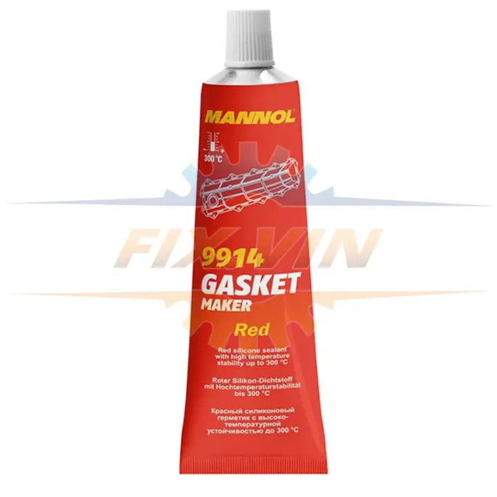 Герметик силіконовий високотемпературний Gasket Maker Red(червоний), 85г MANNOL 9914 (фото 1)
