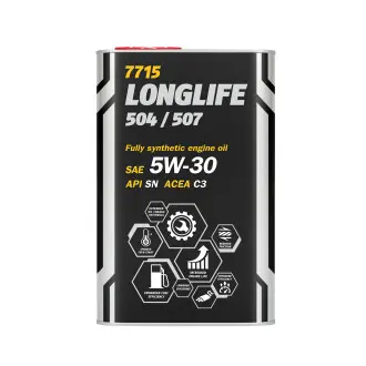Олива моторна MANNOL Longlife 504/507 5W-30 1 л Mannol MN7715-1