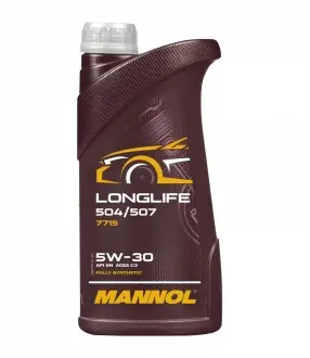 Олива моторна MANNOL Longlife 504/507 5W-30 1 л Mannol MN7715-1ME