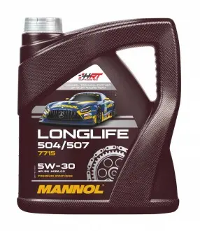 Олива моторна MANNOL Longlife 504/507 5W-30 4 л Mannol MN7715-4