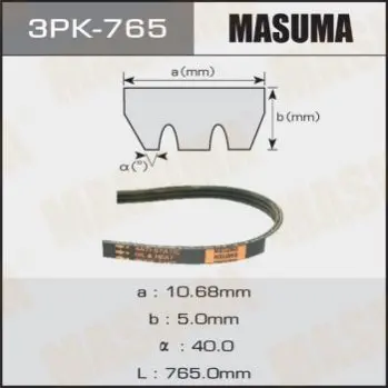 Ремінь поліклінової (3PK-765) MASUMA 3PK765 (фото 1)