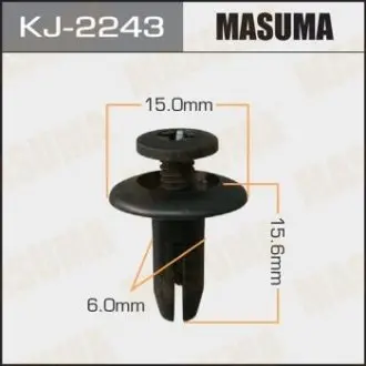 Клипса (кратно 10) салонная черная Masuma MASUMA KJ2243
