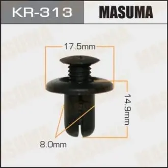 Клипса крепежная HYUNDAI Accent, Coupe, Elantra, Getz, H-1, i10-30, Santa Fe, Tucson, KIA Ceed, Cerato, Rio, Optima, Sorento, Sportage, 86590-28000, MB455-56143 MASUMA KR-313