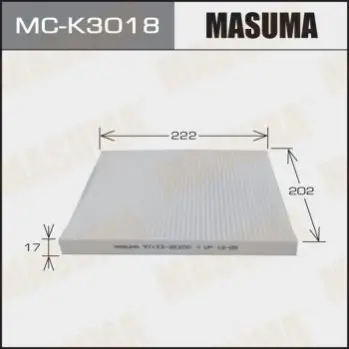 Фільтр салону AC-003 HYUNDAI/TUCSON/ V2000 V2700 04-06 (MC-K3018) MASUMA MCK3018 (фото 1)