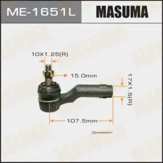 Наконечник кермовий лев зовнішній MAZDA 3 (BK, BL) (-14), 5 (CW) (10-)  MASUMA ME1651L