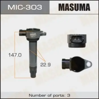 Котушка запалювання Mitsubishi ASX, Lancer 1.8, 2.0 (-17), Outlander 2.0, 2.4, 3.0 (08-) (MIC-303) MASUMA MIC303 (фото 1)