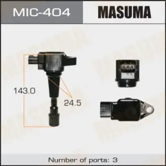 Котушка запалювання MAZDA 2, DEMIO/ZJ-VE, ZJ-VEM, ZY-VE  MASUMA MIC404