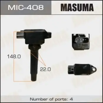 Катушка зажигания Mazda CX-5, CX-9, 3, 6 1.5, 2.0, 2.5 (12-) Masuma MASUMA MIC408 (фото 1)
