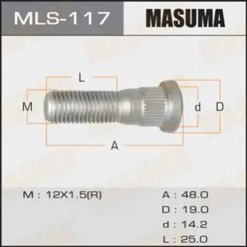 Шпилька колеса Toyota Masuma MASUMA MLS117 (фото 1)