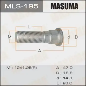 Шпилька колеса Nissan Masuma MASUMA MLS195 (фото 1)