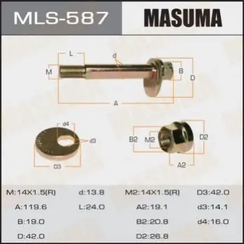 Болт развальный Mitsubishi Pajero (06-) Masuma MASUMA MLS587 (фото 1)