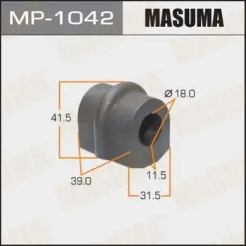 Втулка стабілізатора заднього (Кратно 2) Nissan X-Trail (00-07) (MP-1042) MASUMA MP1042 (фото 1)
