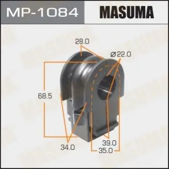 Втулка стабілізатора переднього (Кратно 2) Nissan Qashqai (15-), X-Trail (07-) (MP-1084) MASUMA MP1084 (фото 1)
