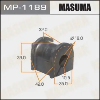 Втулка стабілізатора заднього (Кратно 2) Toyota Land Cruiser Prado (09-) (MP-1189) MASUMA MP1189 (фото 1)