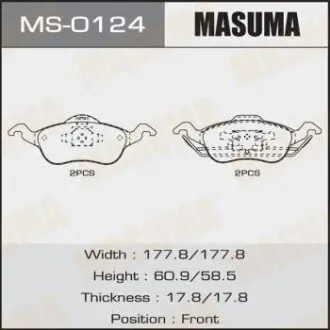 Гальмівні колодки передня AN-4328K, P24046 MASUMA MS0124