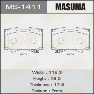 Колодки гальмівні (MS-1411) MASUMA MS1411