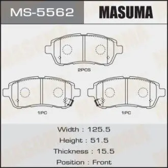 Гальмівні колодки передня AN-754WK, NP5030, P16013  MASUMA MS5562