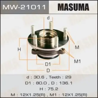 Ступица колеса  MASUMA MW21011