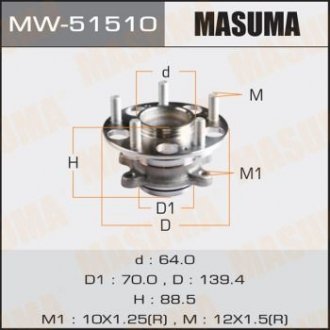 Маточина колеса (MW-51510) MASUMA MW51510