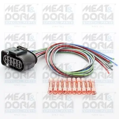 MEATDORIA AUDI Комплект для ремонту кабелів основної фари A3 (8L1) 1.6 96-03, SEAT ALTEA (5P1) 1.9 TDI 09-, SKODA FABIA I (6Y2) 1.4 TDI 05-08, VW BORA I (1J2) 1.6 00-05 MEAT&DORIA 25311 (фото 1)