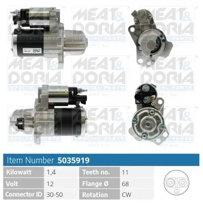 MEATDORIA CHEVROLET Стартер CAPTIVA 3.0, 3.6 10-, OPEL MEAT&DORIA 5035919 (фото 1)