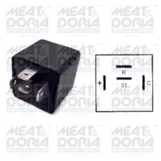Реле повороту (12В) MERCEDES PONTON (W121) FIAT 125, CINQUECENTO, DUCATO, DUNA, ELBA, FIORINO, FIORINO/MINIVAN, PANDA, PANDA/HATCHBACK, PENNY/KOMBI, TALENTO, UNO LANCIA DELTA I RENAULT 11 06.59- MEAT&DORIA 7242001