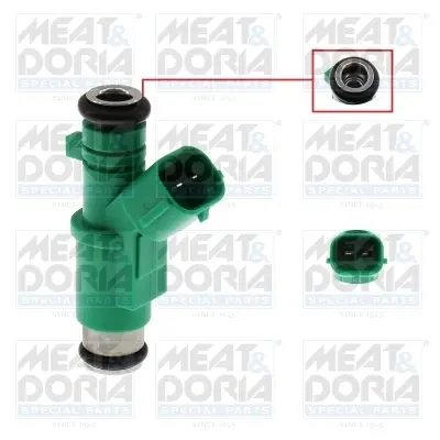 Паливний інжектор CITROEN C2, C3 I, NEMO, NEMO/MINIVAN PEUGEOT 1007, 206, 206+, 207, BIPPER, BIPPER TEPEE, PARTNER 1.1/1.4 09.98- MEAT&DORIA 75117167 (фото 1)