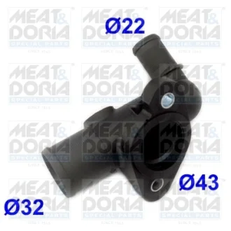 MEATDORIA CITROEN Фланець охолоджувальної рідини BERLINGO 96- MEAT&DORIA 93182