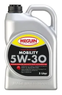 Моторна олива Meguin MOBILITY SAE 5W-30, 5 L MEGUIN 3182