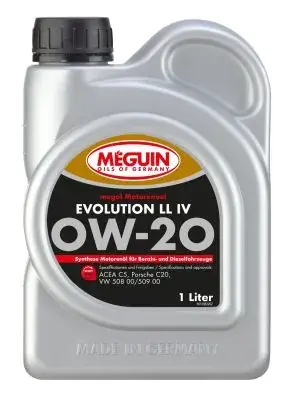 Моторна олива Evolution LL IV SAE 0W-20 VW 508 00, VW 509 00 - 1л MEGUIN 33026 (фото 1)