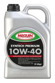 Моторна олива Meguin SYNTECH PREMIUM SAE 10W-40, 5 L MEGUIN 4338