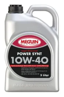 Моторна олива Meguin POWER SYNT SAE 10W-40, 5 L MEGUIN 4800