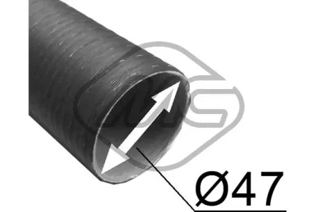 Шланг обігрівача 47x500 универсальный  Metalcaucho 02207
