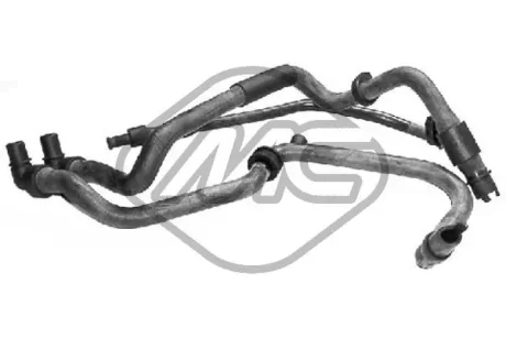 Патрубок системи опалювання Citroen Xantia 1.6-2.0 (93-98)  Metalcaucho 08737