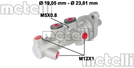 Циліндр гальмівний головний Metelli 05-0626
