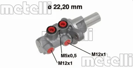 Циліндр гальмівний головний Metelli 05-0686