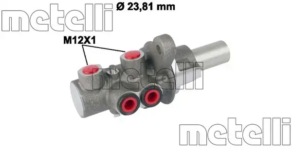 Циліндр гальмівний (головний) Fiat Doblo/Opel Combo 10-23 (d=23.81mm) Metelli 05-0779 (фото 1)