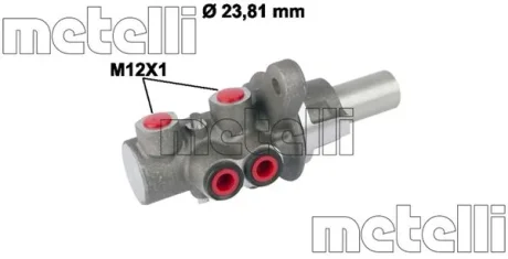 Циліндр гальмівний (головний) Fiat Doblo/Opel Combo 10-23 (d=23.81mm) Metelli 05-0779