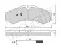 Комплект гальмівних колодок (дискових) Metelli 22-0212-0 (фото 2)