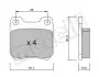 Комплект гальмівних колодок (дискових) METELLI Metelli 22-0275-0 (фото 2)
