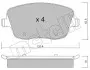 Комплект гальмівних колодок (дискових) METELLI Metelli 22-0547-0 (фото 2)