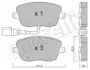 Комплект гальмівних колодок (дискових) METELLI Metelli 22-0547-1 (фото 10)