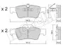 Комплект гальмівних колодок (дискових) Metelli 22-0568-1 (фото 2)
