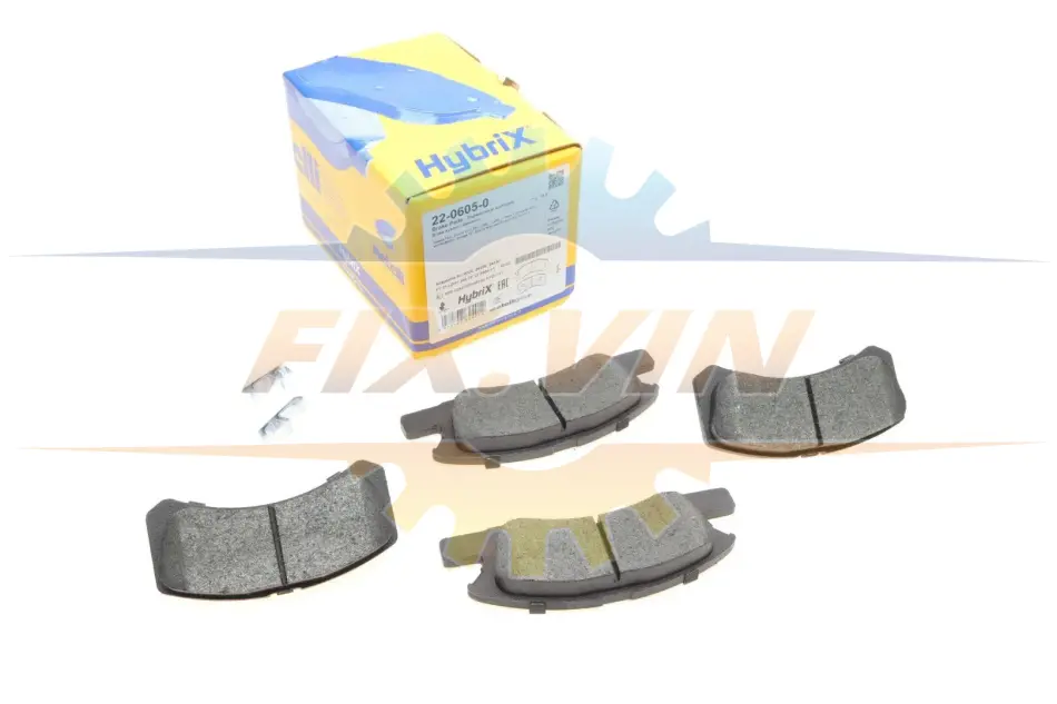 Колодки гальмівні (передні) Daihatsu Cuore 1.0 03-/Mitsubishi Mirage 1.0/1.2 12- METELLI Metelli 22-0605-0 (фото 1)