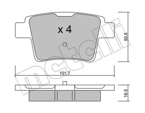 Комплект гальмівних колодок (дискових) METELLI Metelli 22-0677-0 (фото 1)