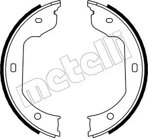 Колодки ручника VW T5 03-/BMW 5 (E39/E60/E61) 98-/7 (E65/E66/E67) 02-/X5 (E53/E70) 00- (185x30) Metelli 53-0019