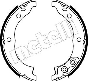 Колодки ручника Citroen Jumper/Fiat Ducato/Peugeot Boxer 94-02 (170x45) Metelli 53-0089