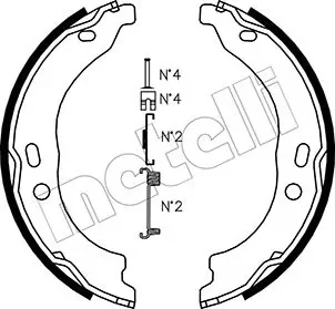 Колодки ручника Citroen Jumper/Fiat Ducato/Peugeot Boxer 06- (з пружинками) (172x40) Metelli 53-0095K